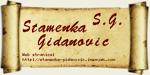 Stamenka Gidanović vizit kartica